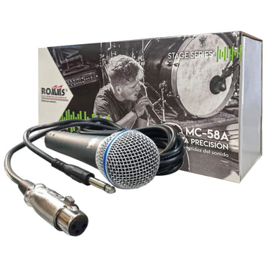 Microfono Romms Vocal Dinamico Unidirec. C/cable, Mc-58a